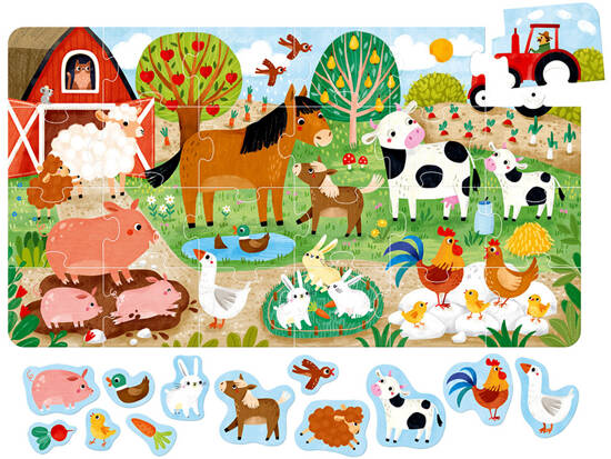 CzuCzu Cheerful puzzle Village Animals 24 pieces ZA5548