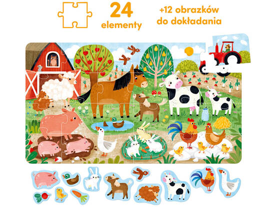 CzuCzu Cheerful puzzle Village Animals 24 pieces ZA5548