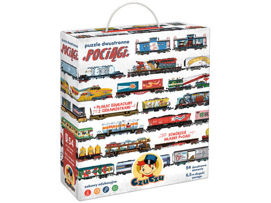 CzuCzu Double-sided Puzzle Trains 54 double-sided pieces ZA5558 technique