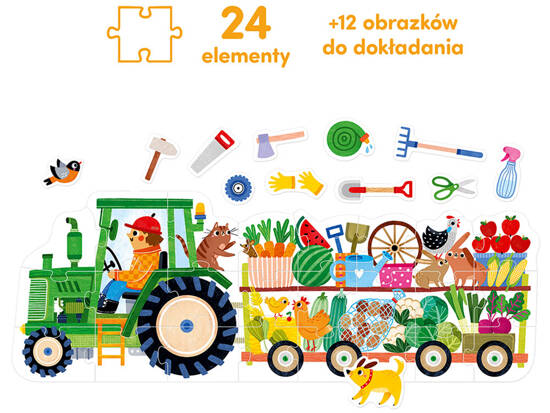 CzuCzu Moto puzzle Tractor moto puzzle for children 24 pieces ZA5555