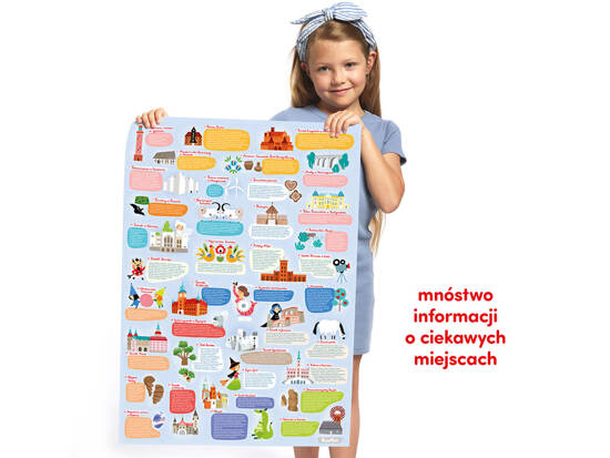 CzuCzu Observation puzzle Map of Poland 100 pieces 5+ poster ZA5561