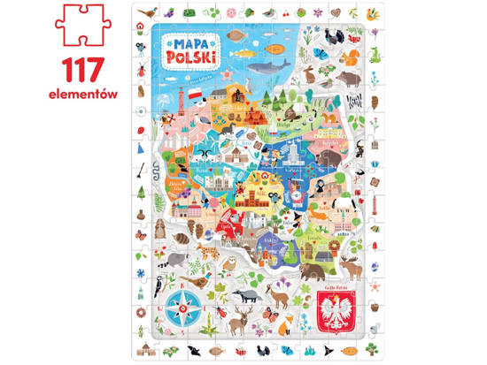 CzuCzu Observation puzzle Map of Poland 117e ZA4070