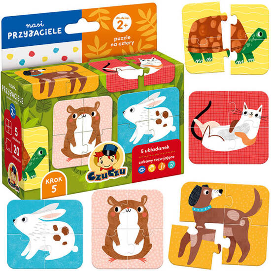 CzuCzu Our Friends Puzzles for four animals 5 puzzles 2+ZA5554