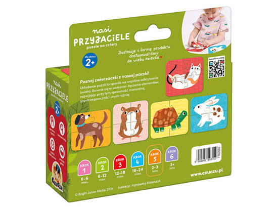 CzuCzu Our Friends Puzzles for four animals 5 puzzles 2+ZA5554