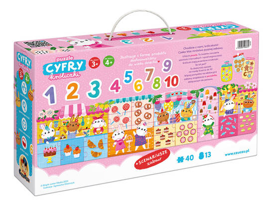 CzuCzu Puzzle Numbers Bunnies learning to count play scenario ZA5556