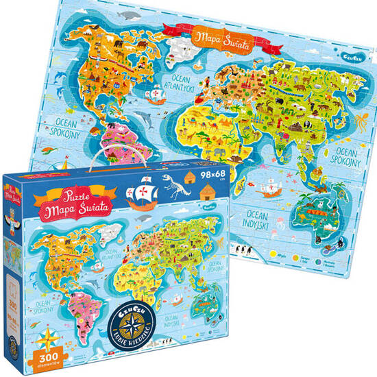 CzuCzu Puzzle World Map 300 pcs large educational puzzle ZA5143