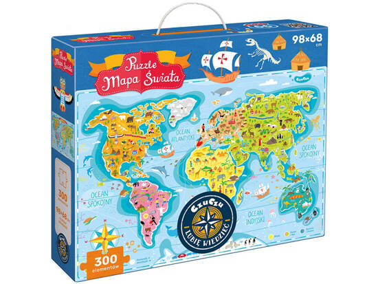 CzuCzu Puzzle World Map 300 pcs large educational puzzle ZA5143