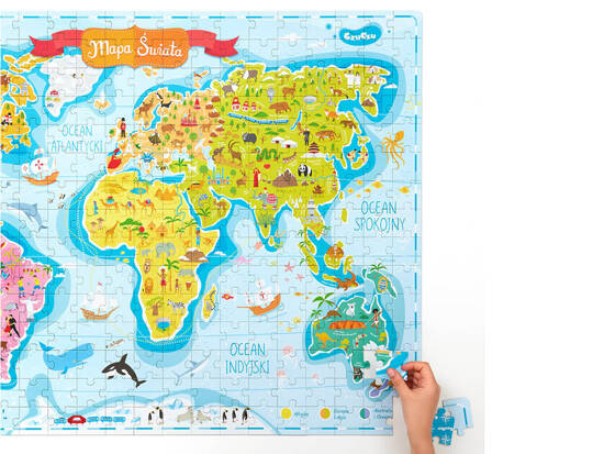 CzuCzu Puzzle World Map 300 pcs large educational puzzle ZA5143