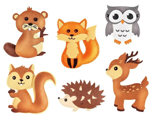 DIY creative kit forest animals felt set ZA5274