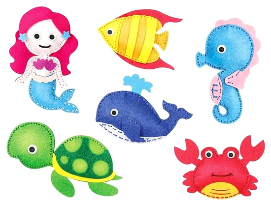 DIY sea animals felt craft set ZA5276