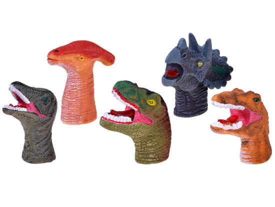 Dinosaur Finger puppets rubber figurines 5 pieces ZA4333