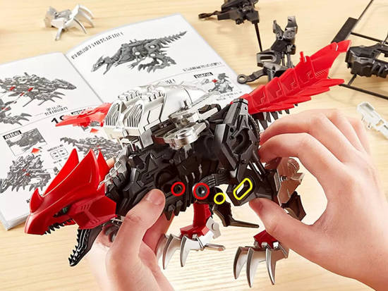 Dinosaur RAPTOR movable folding model ZA437