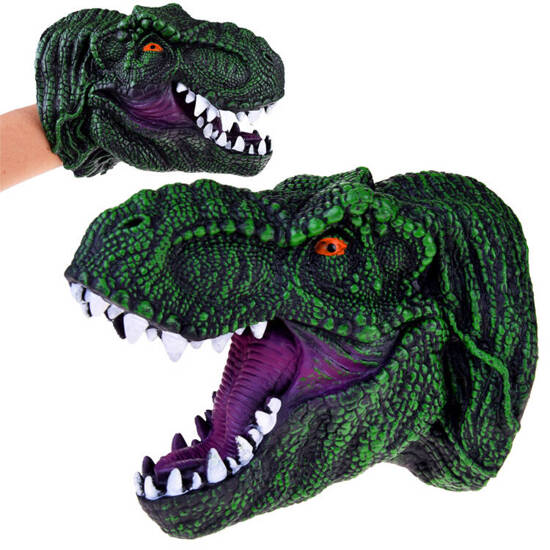 Dinosaur T-REX Rubber Glove Hand Puppet Dinosaur Head ZA4757
