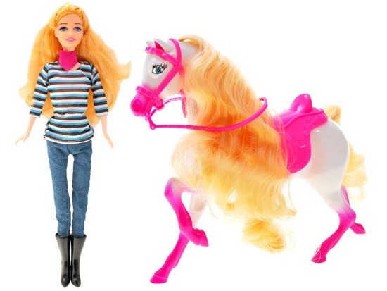 Doll with a horse Jockey HORSE AND ZA1787