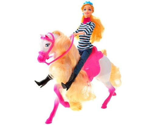 Doll with a horse Jockey HORSE AND ZA1787