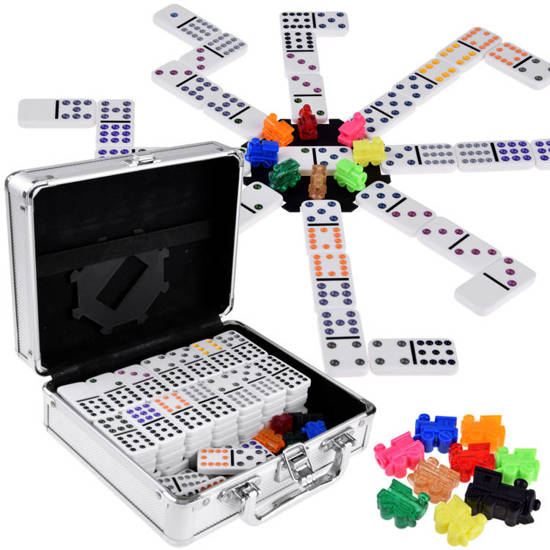 Domino puzzle game in a metal case GR0630