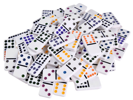 Domino puzzle game in a metal case GR0630