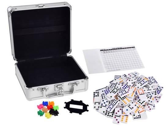 Domino puzzle game in a metal case GR0630