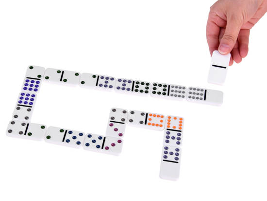 Domino puzzle game in a metal case GR0630