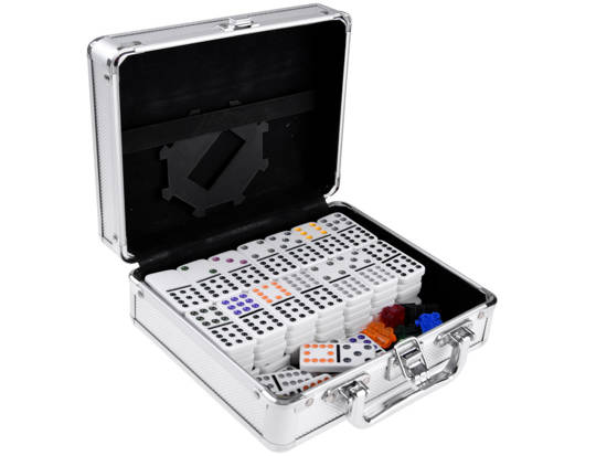 Domino puzzle game in a metal case GR0630