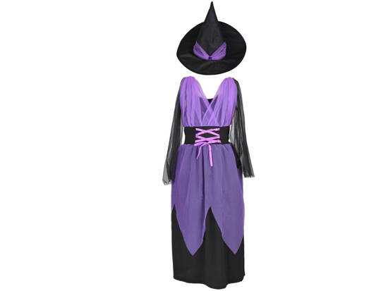 Dress + Hat Costume disguise for Sorceress Witch ZA5279