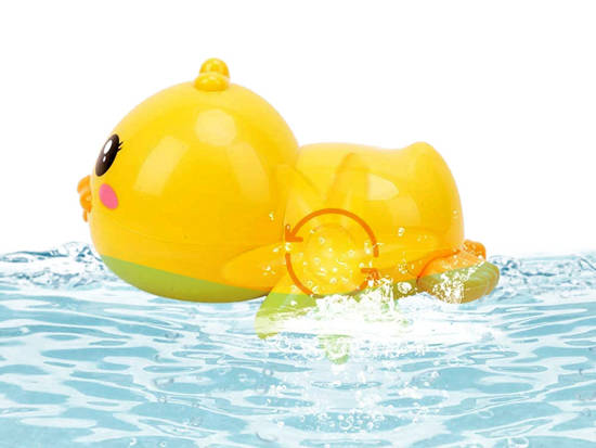 Duck screwed on the bath. Water toy ZA3977