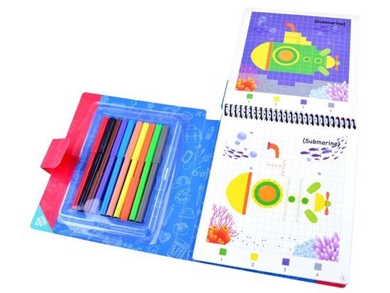 Educational coloring book pixels ZA3373