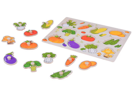 Educational puzzle wooden puzzle vegetables match 11 pieces ZA5258