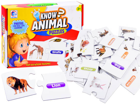 Educational puzzles in English animals ZA3863