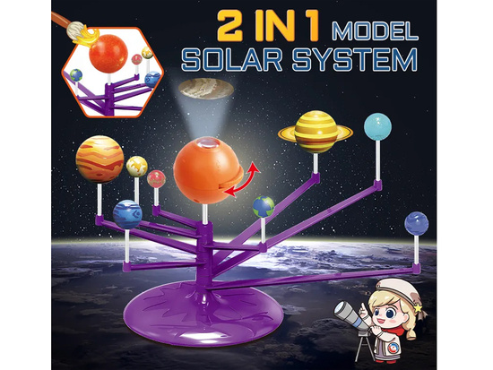 Educational set 2in1 Solar system Projector displays planets ZA5199