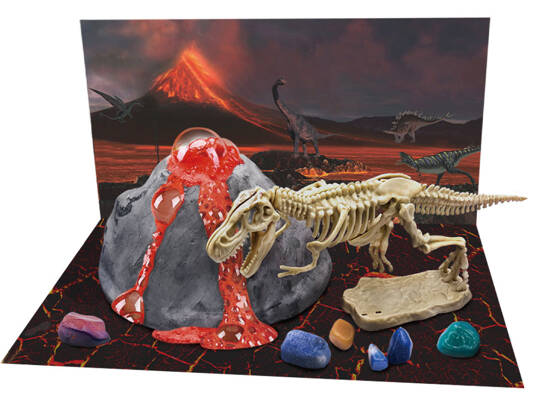 Educational set volcano + dinosaur excavations small archaeologist ZA4726