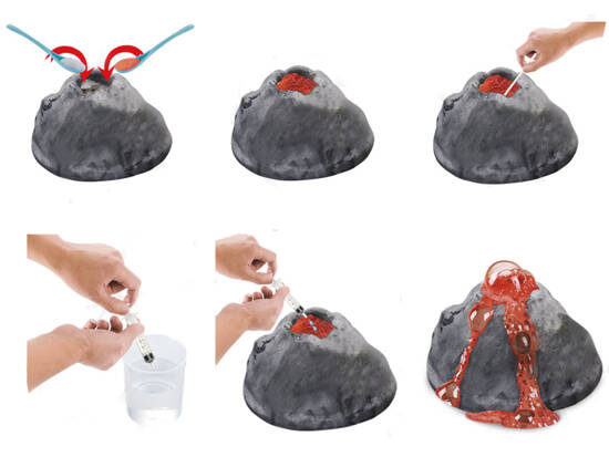 Educational set volcano + dinosaur excavations small archaeologist ZA4726