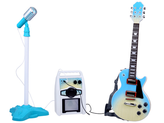 Electric Guitar with Microphone and Amplifier for Kids Karaoke IN0171