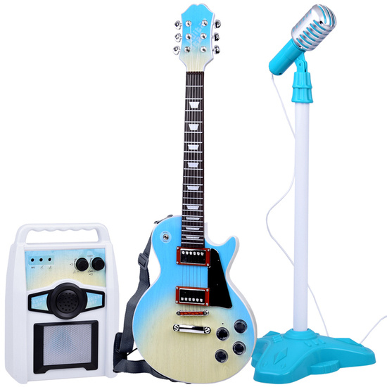 Electric Guitar with Microphone and Amplifier for Kids Karaoke IN0171