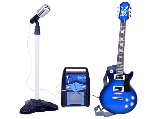 Electric Guitar with Microphone and Amplifier for Kids Karaoke IN0171