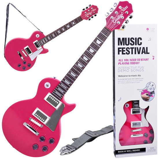 Electric Guitar with Strap Musical Toy for Children IN0170