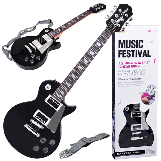 Electric Guitar with Strap Musical Toy for Children IN0170