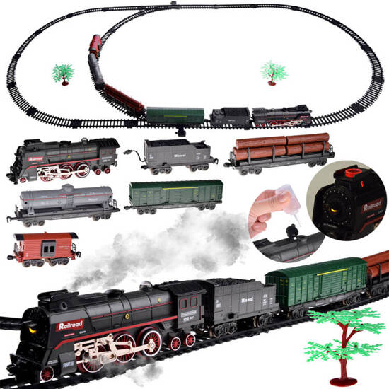 Electric railway train 185x99cm smokes steam sound effect RC0622