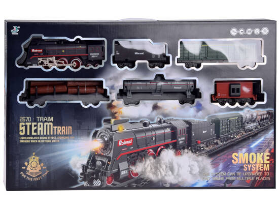 Electric railway train 185x99cm smokes steam sound effect RC0622