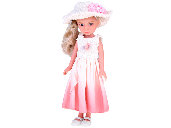 Elegant Stylish Doll in Hat with Long Blonde Hair ZA5314