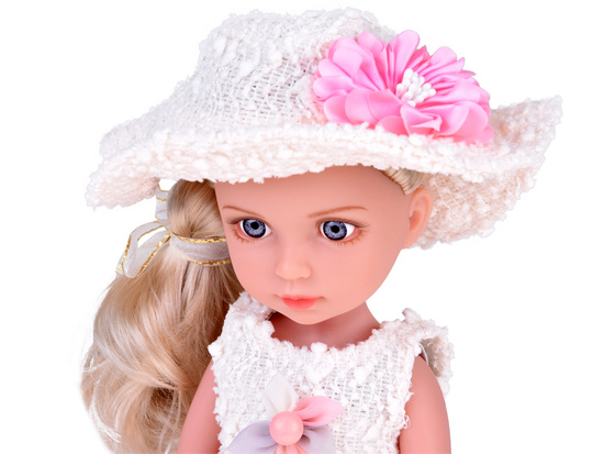 Elegant Stylish Doll in Hat with Long Blonde Hair ZA5314