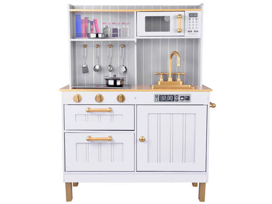 Elegant White Wooden Kitchen with Accessories for Kids ZA5387