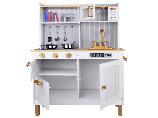 Elegant White Wooden Kitchen with Accessories for Kids ZA5387