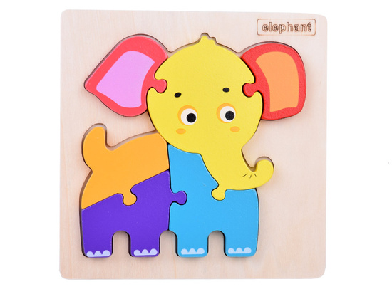 Elephant Wooden Puzzle Educational puzzle for children ZA5372