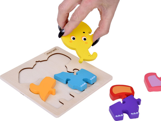 Elephant Wooden Puzzle Educational puzzle for children ZA5372