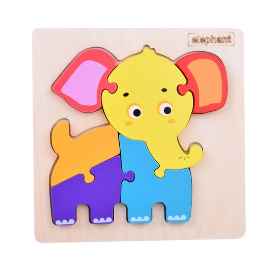 Elephant Wooden Puzzle Educational puzzle for children ZA5372