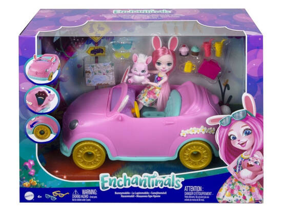 Enchantimals bunny car doll Bree Bunny Mobile accessories car ZA5468