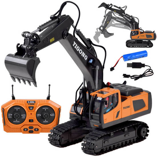 Excavator on crawlers controlled by remote control RC0599