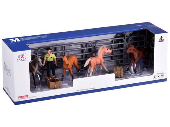 FARM ANIMALS SERIES Set of horses from the farm Figures + accessories ZA2993