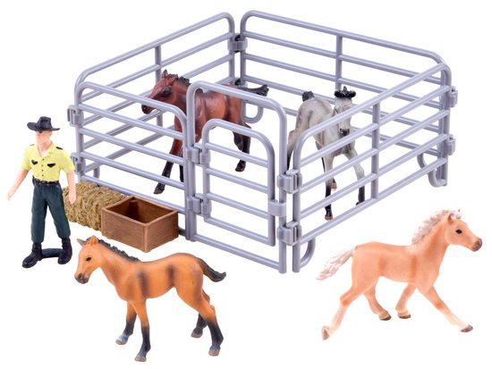 FARM ANIMALS SERIES Set of horses from the farm Figures + accessories ZA2993